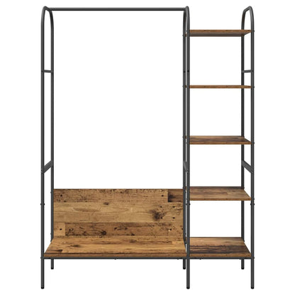 vidaXL Clothes Rack with Shelf Brown 120 x 44 x 160 cm Engineered Wood