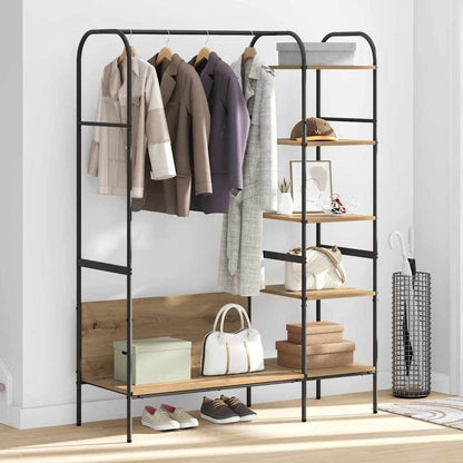 vidaXL Clothes Rack Beige 120 x 44 x 160 cm Engineered Wood