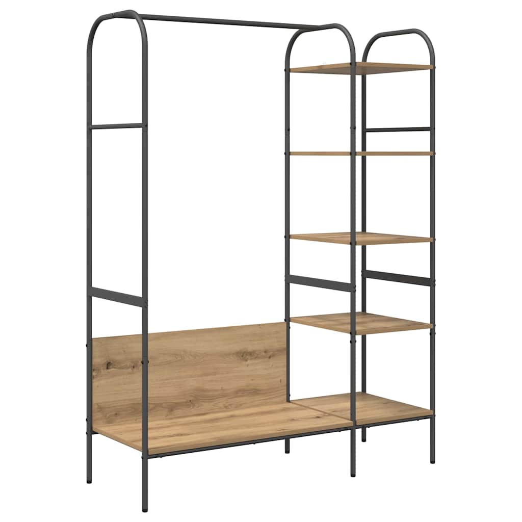vidaXL Clothes Rack Beige 120 x 44 x 160 cm Engineered Wood