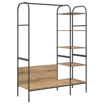 vidaXL Clothes Rack Beige 120 x 44 x 160 cm Engineered Wood