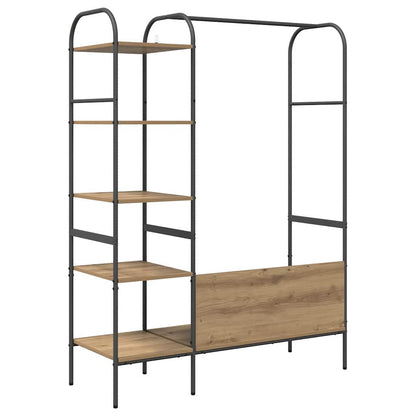 vidaXL Clothes Rack Beige 120 x 44 x 160 cm Engineered Wood