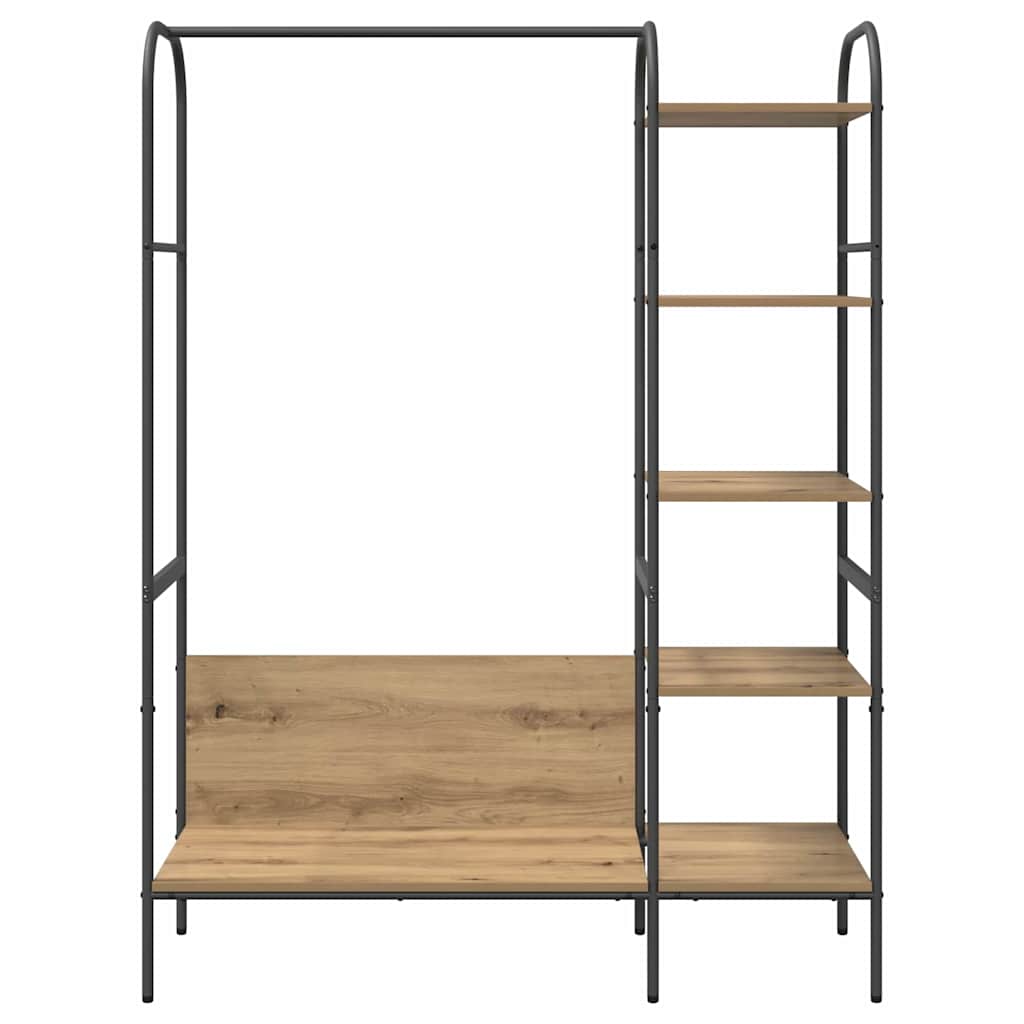 vidaXL Clothes Rack Beige 120 x 44 x 160 cm Engineered Wood