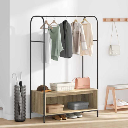 vidaXL Clothes Rack Brown Oak 100 x 44 x 160 cm Engineered Wood
