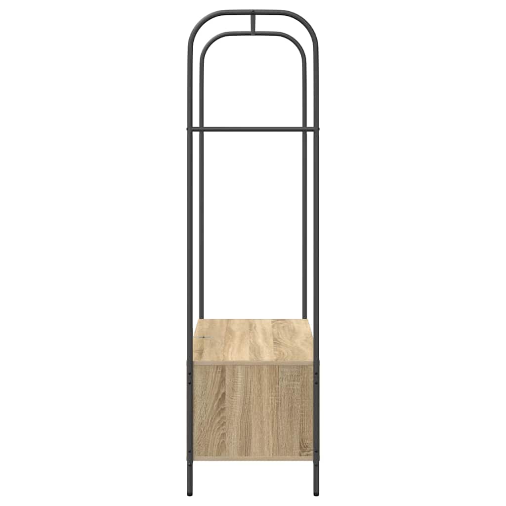 vidaXL Clothes Rack Brown Oak 100 x 44 x 160 cm Engineered Wood
