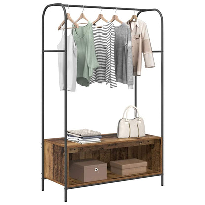 vidaXL Clothes Rack Brown Oak 100 x 44 x 160 cm Engineered Wood
