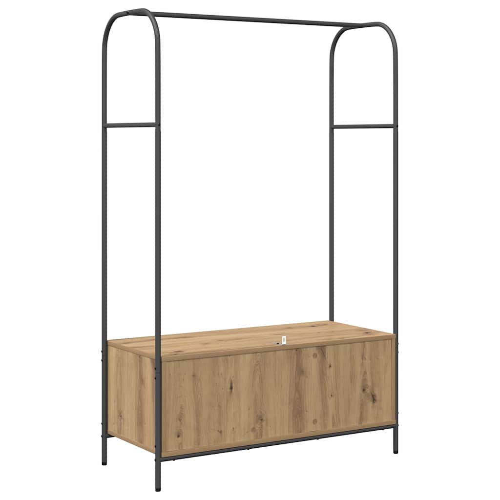 vidaXL Clothes Rack Brown Oak 100 x 44 x 160 cm Engineered Wood
