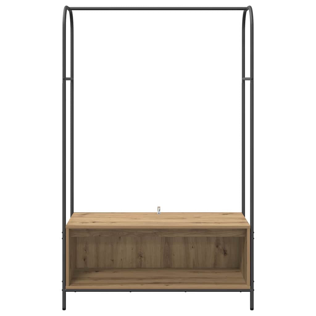 vidaXL Clothes Rack Brown Oak 100 x 44 x 160 cm Engineered Wood