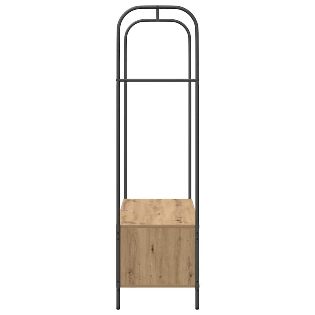 vidaXL Clothes Rack Brown Oak 100 x 44 x 160 cm Engineered Wood