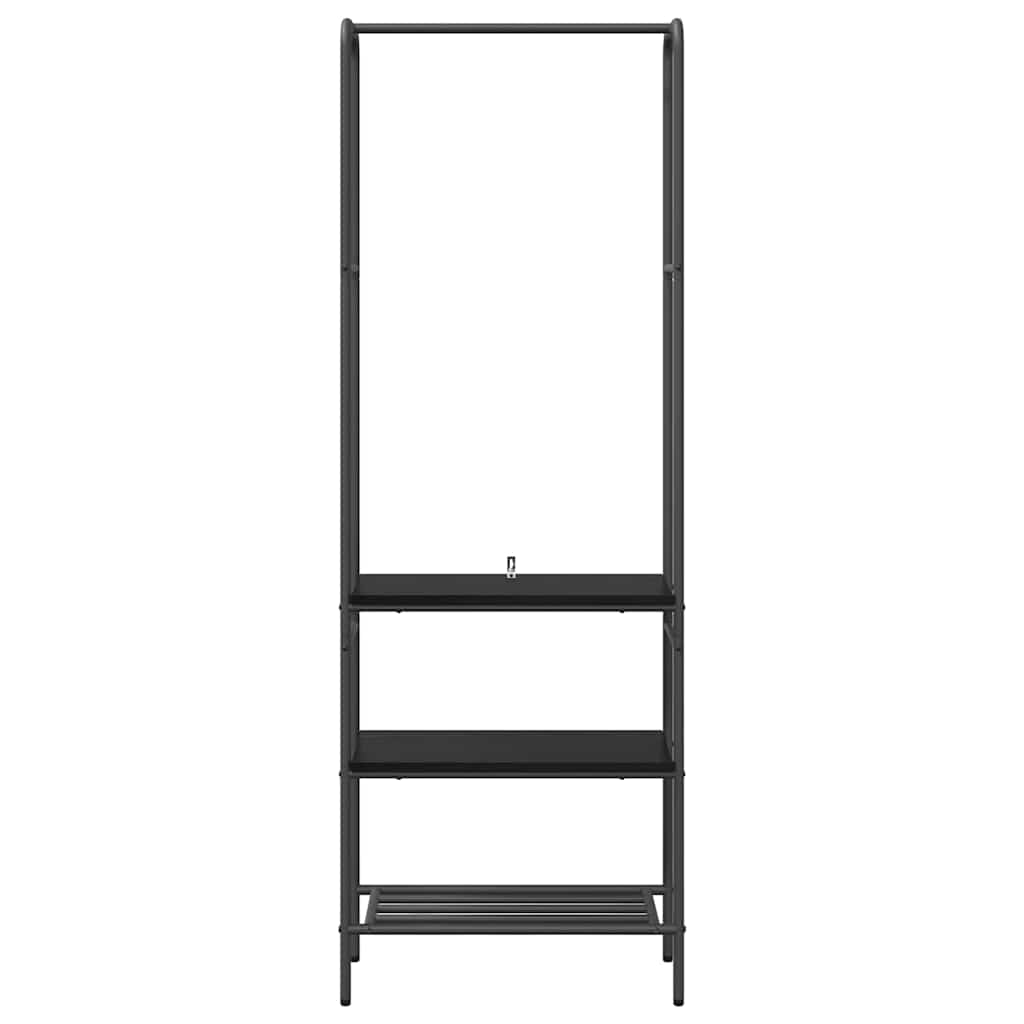 vidaXL Clothes Rack Black Oak 60 x 30 x 171 cm Engineered Wood