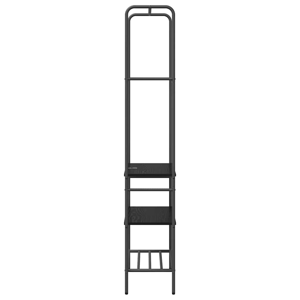 vidaXL Clothes Rack Black Oak 60 x 30 x 171 cm Engineered Wood