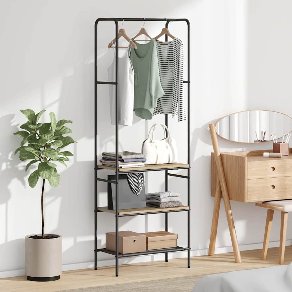 vidaXL Clothes Rack Sonoma Oak 60 x 30 x 171 cm Engineered Wood