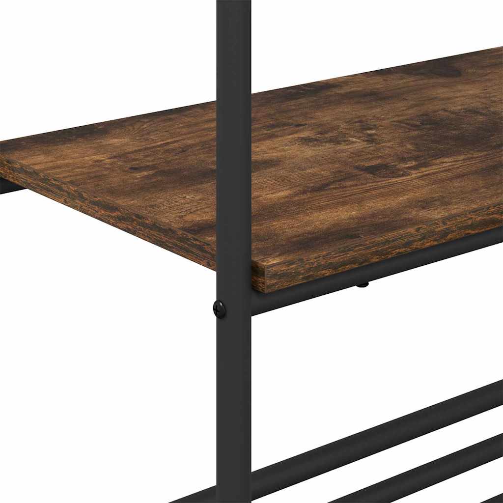 vidaXL Clothes Rack Smoked Oak 60 x 30 x 171 cm Engineered Wood