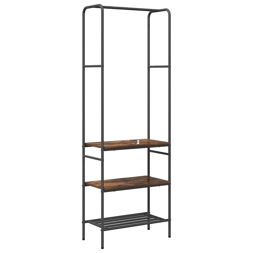 vidaXL Clothes Rack Smoked Oak 60 x 30 x 171 cm Engineered Wood