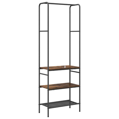 vidaXL Clothes Rack Smoked Oak 60 x 30 x 171 cm Engineered Wood