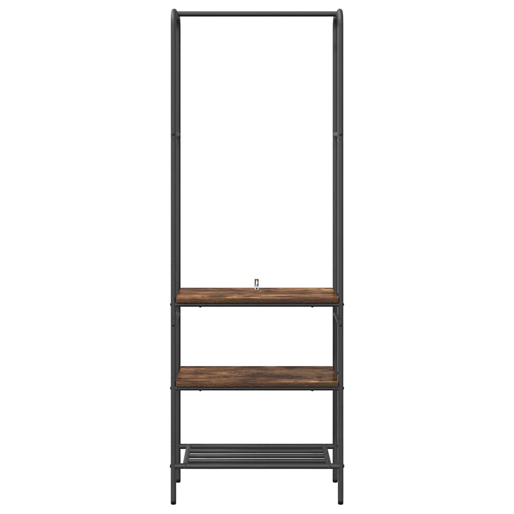vidaXL Clothes Rack Smoked Oak 60 x 30 x 171 cm Engineered Wood