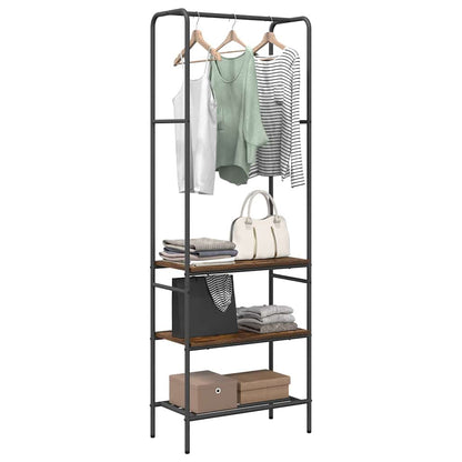 vidaXL Clothes Rack Smoked Oak 60 x 30 x 171 cm Engineered Wood