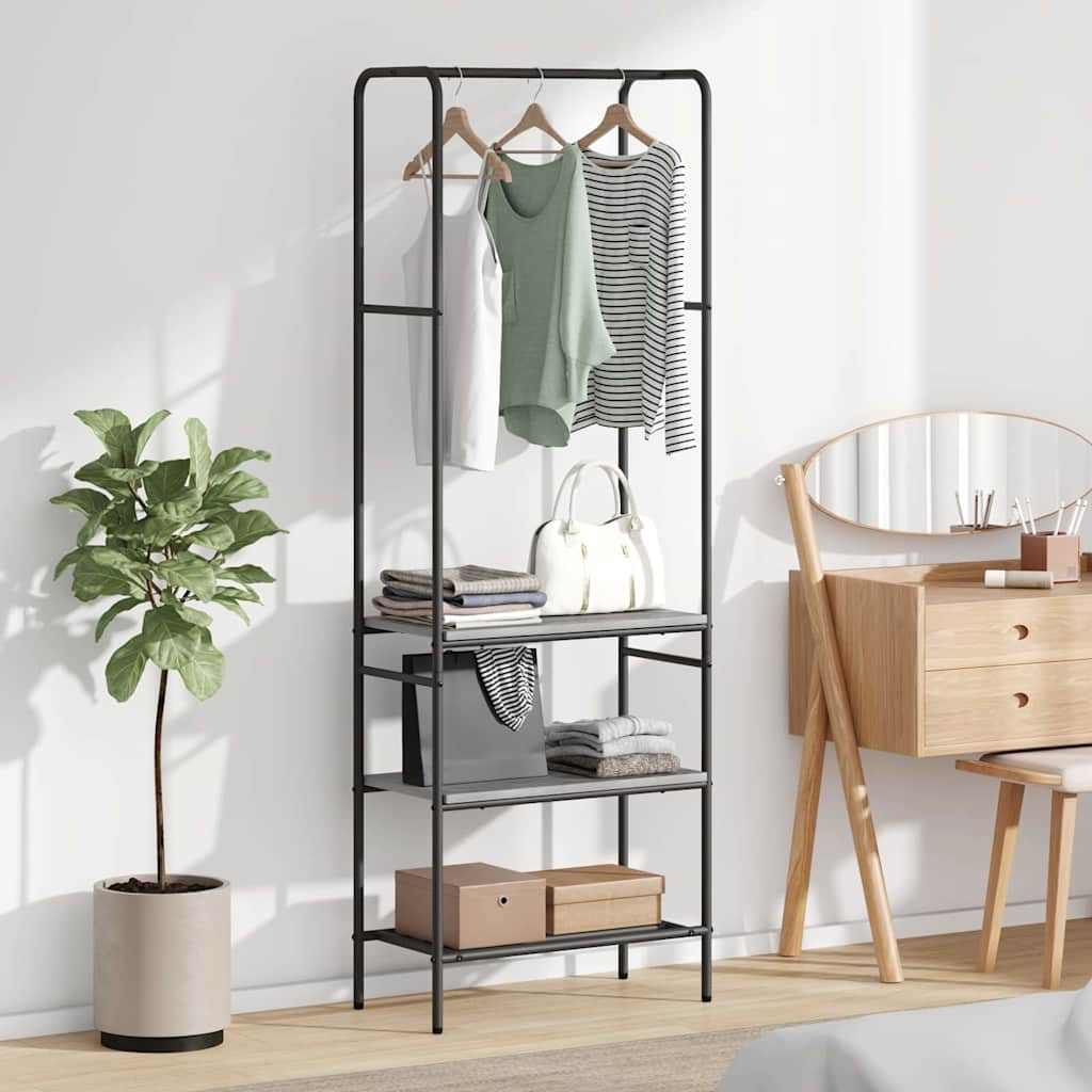vidaXL Clothes Rack Grey sonoma 60 x 30 x 171 cm Engineered Wood