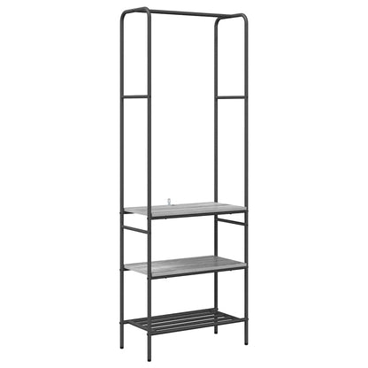 vidaXL Clothes Rack Grey sonoma 60 x 30 x 171 cm Engineered Wood