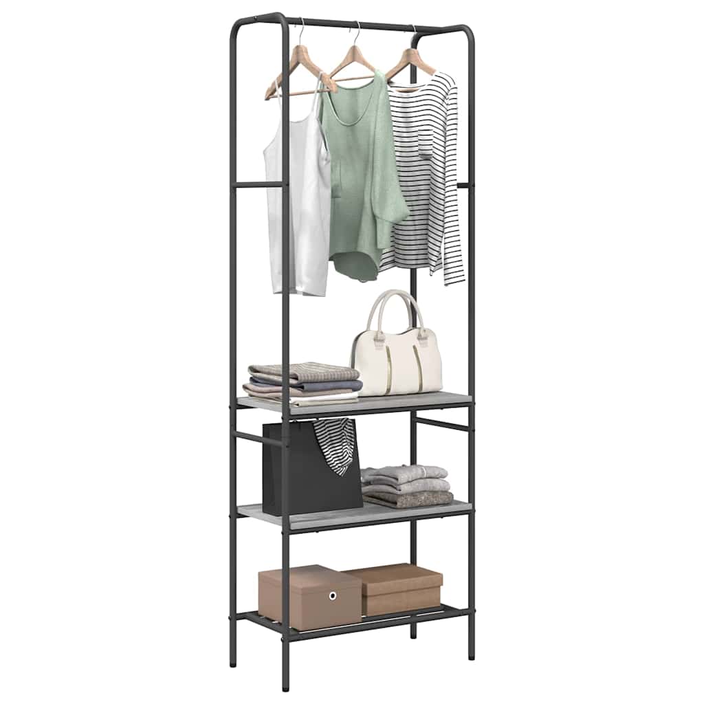 vidaXL Clothes Rack Grey sonoma 60 x 30 x 171 cm Engineered Wood