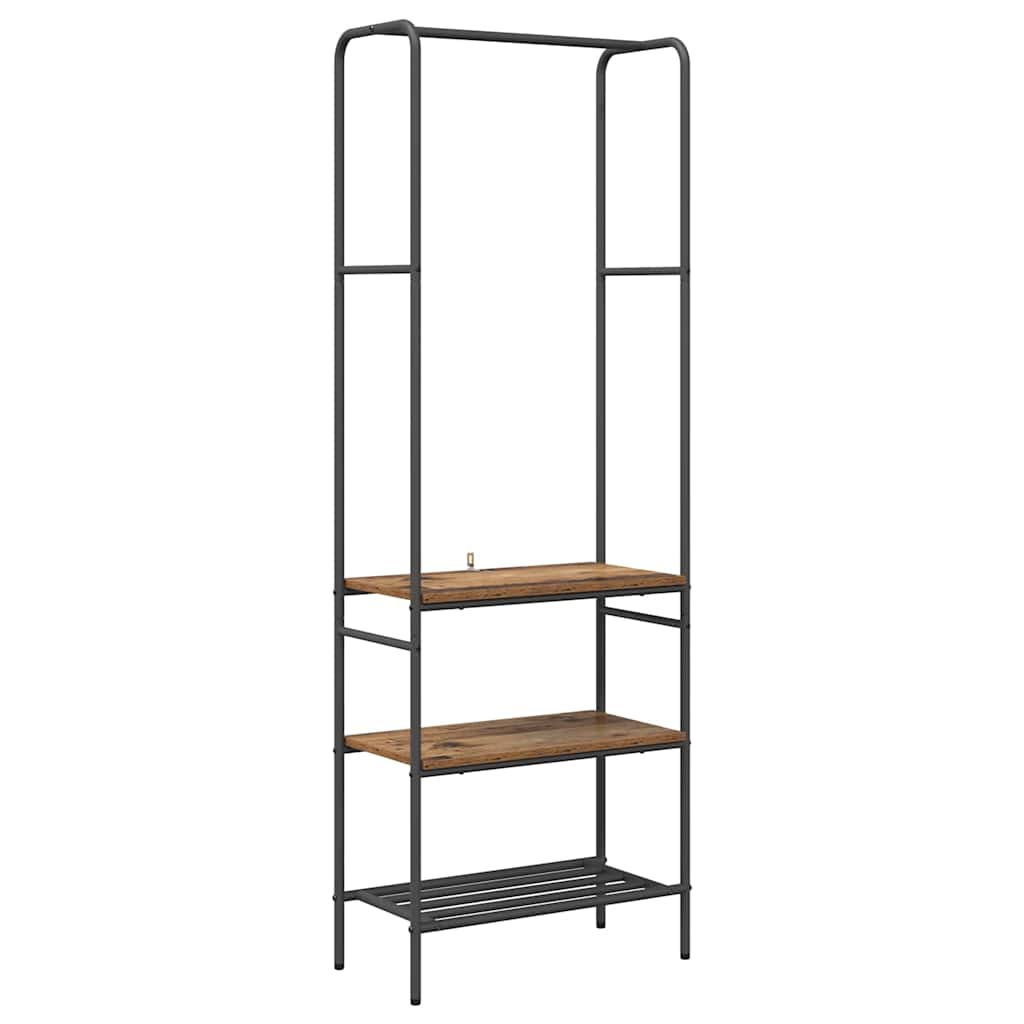 vidaXL Clothes Rack Old wood 60 x 30 x 171 cm Engineered Wood