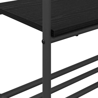 vidaXL Clothes Rack Black Oak 77 x 30 x 171 cm Engineered Wood