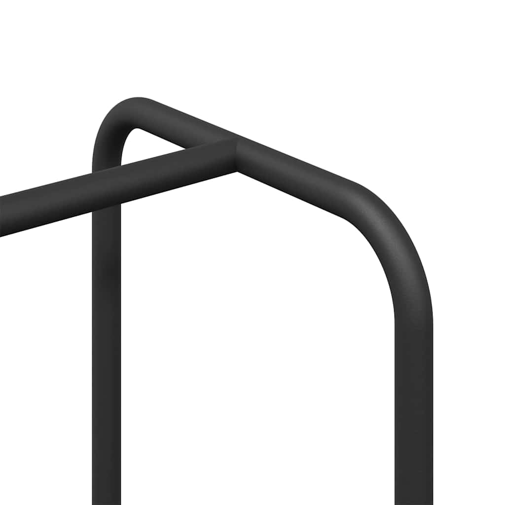 vidaXL Clothes Rack Black Oak 77 x 30 x 171 cm Engineered Wood