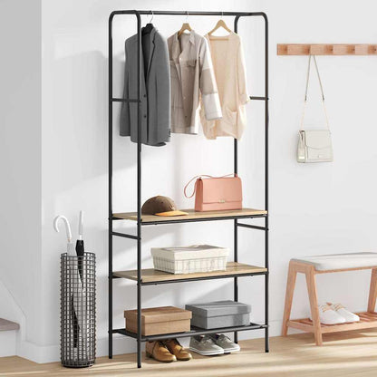 vidaXL Clothes Rack Sonoma Oak 77 x 30 x 171 cm Engineered Wood