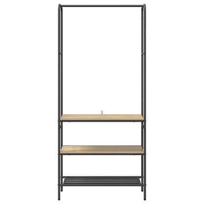 vidaXL Clothes Rack Sonoma Oak 77 x 30 x 171 cm Engineered Wood
