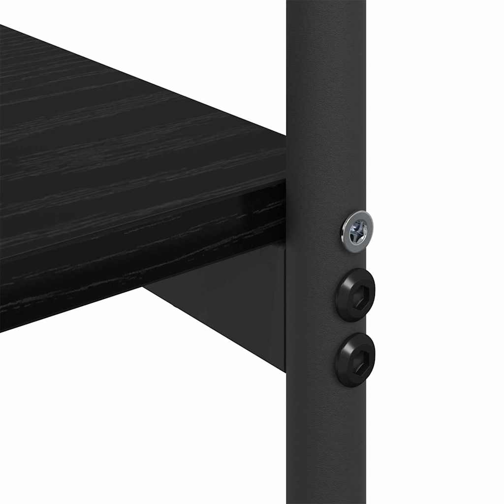 vidaXL Console Table Black Oak 101 x 35 x 80.5 cm Engineered Wood
