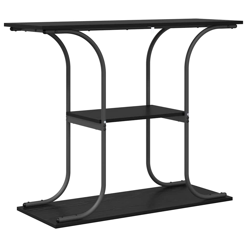 vidaXL Console Table Black Oak 101 x 35 x 80.5 cm Engineered Wood