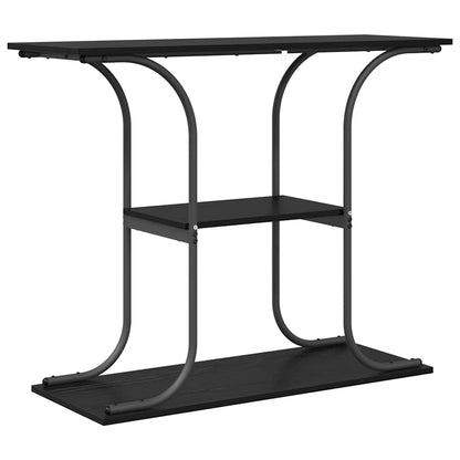 vidaXL Console Table Black Oak 101 x 35 x 80.5 cm Engineered Wood