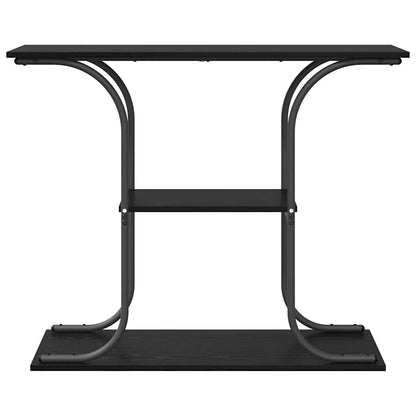 vidaXL Console Table Black Oak 101 x 35 x 80.5 cm Engineered Wood