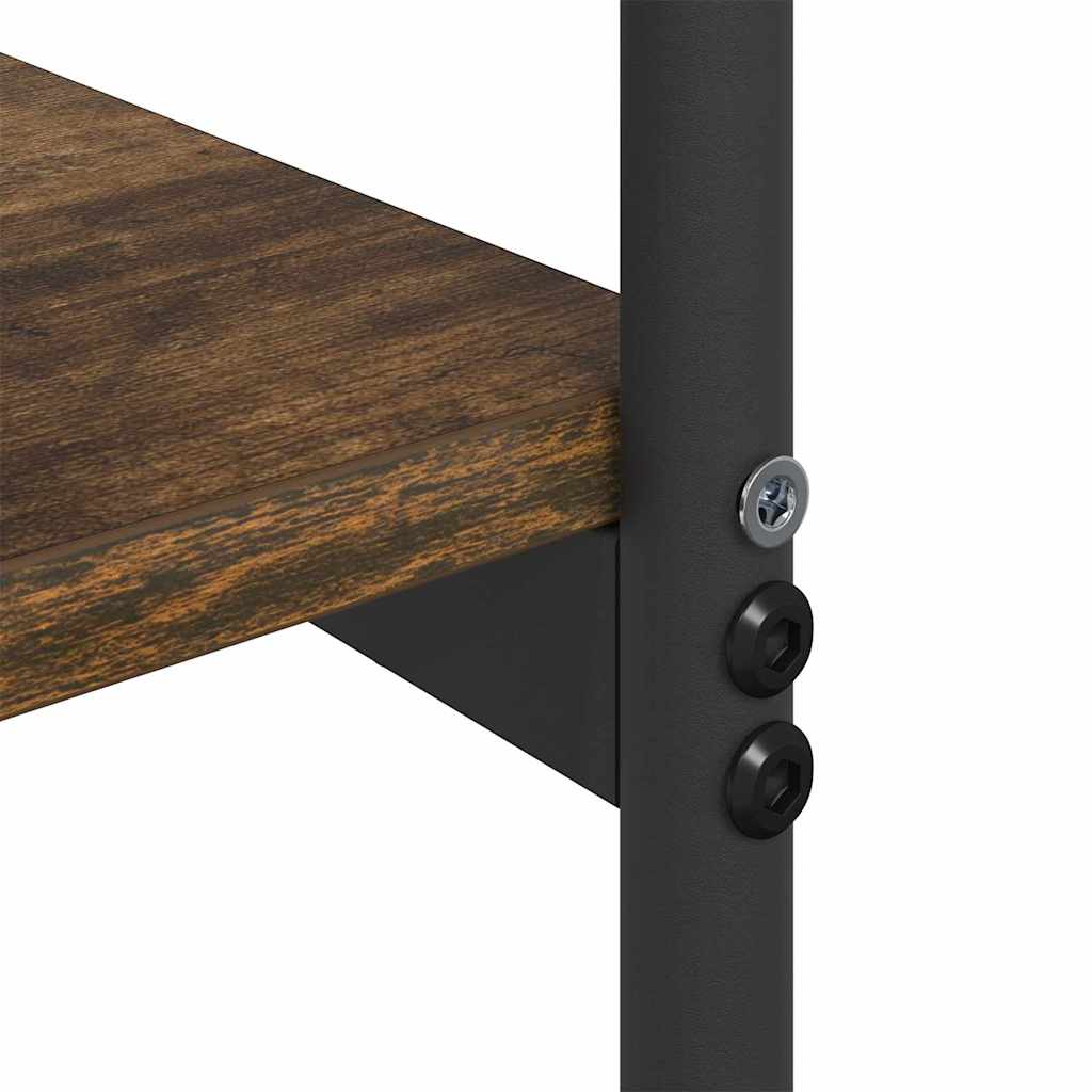 vidaXL Console Table Smoked Oak 101 x 35 x 80.5 cm Engineered Wood