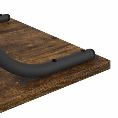vidaXL Console Table Smoked Oak 101 x 35 x 80.5 cm Engineered Wood