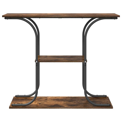 vidaXL Console Table Smoked Oak 101 x 35 x 80.5 cm Engineered Wood