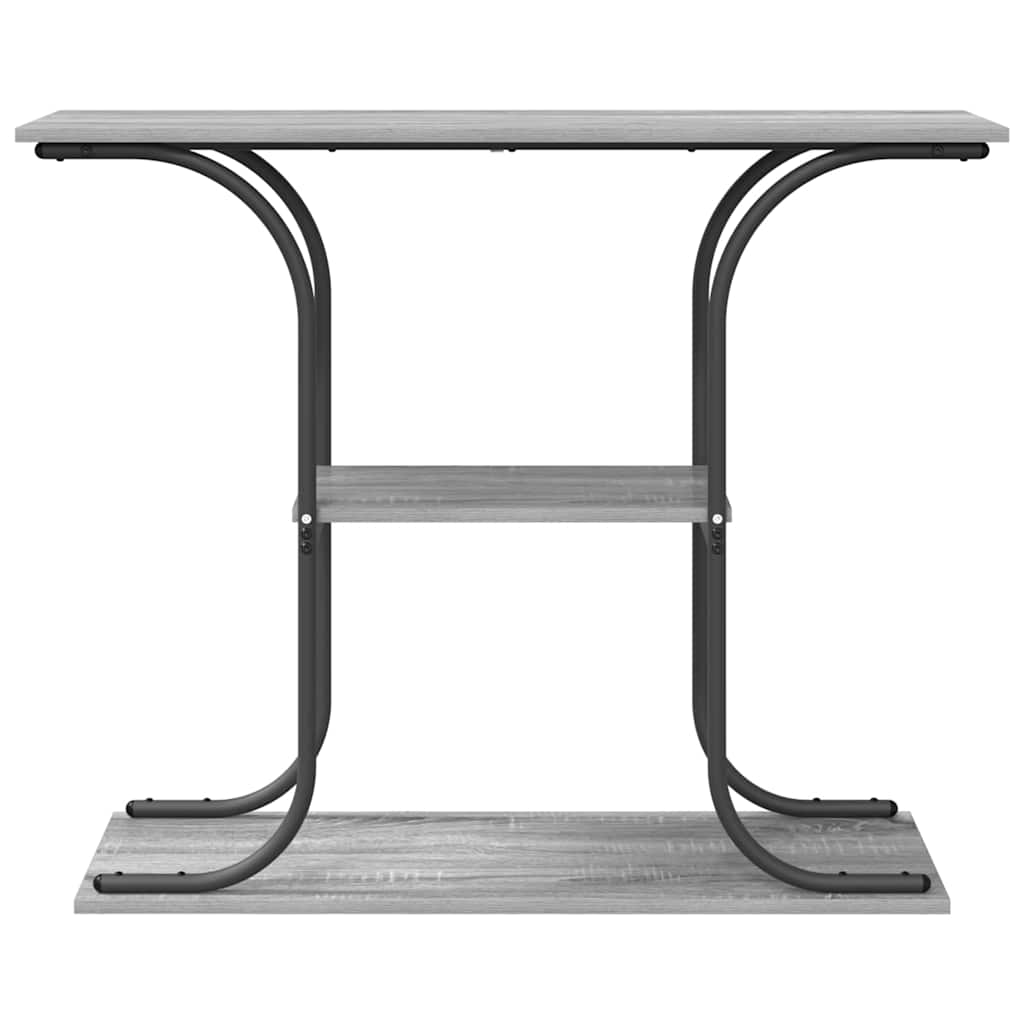 vidaXL Console Table Grey Sonoma 101 x 35 x 80.5 cm Engineered Wood