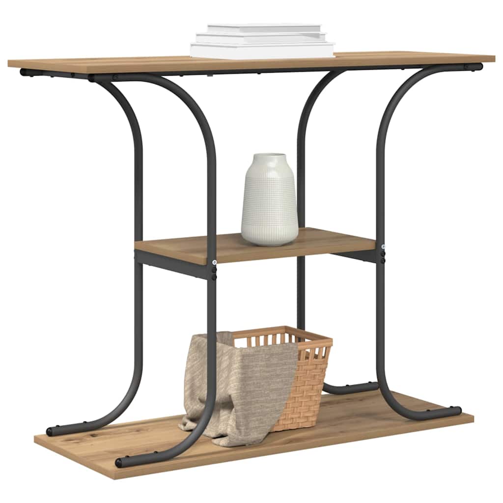 vidaXL Console Table Artisan Oak 101 x 35 x 80.5 cm Engineered Wood