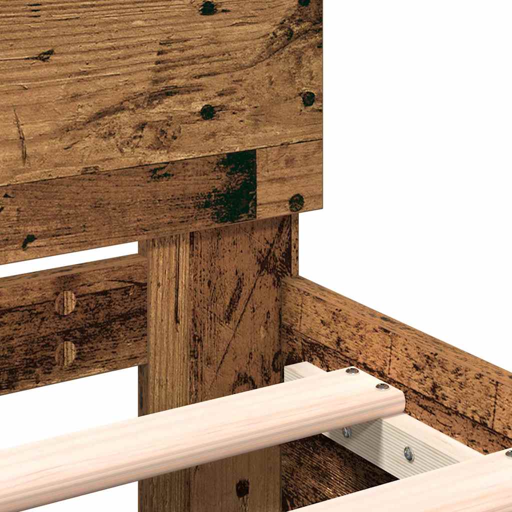 vidaXL Bed Frame Old Wood 203 x 185 x 70 cm Engineered Wood