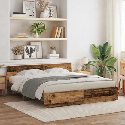 vidaXL Bed Frame Old Wood 203 x 185 x 70 cm Engineered Wood