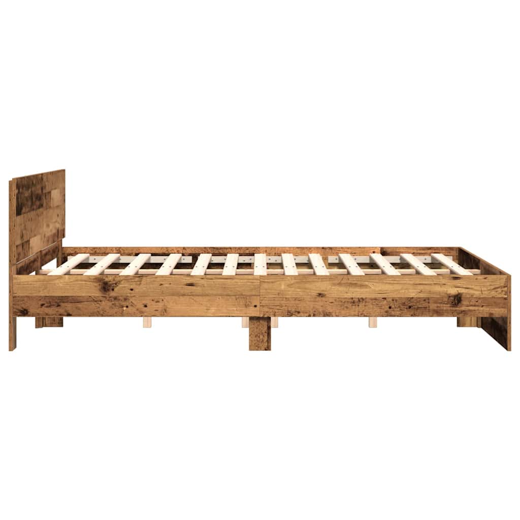 vidaXL Bed Frame Old Wood 203 x 185 x 70 cm Engineered Wood