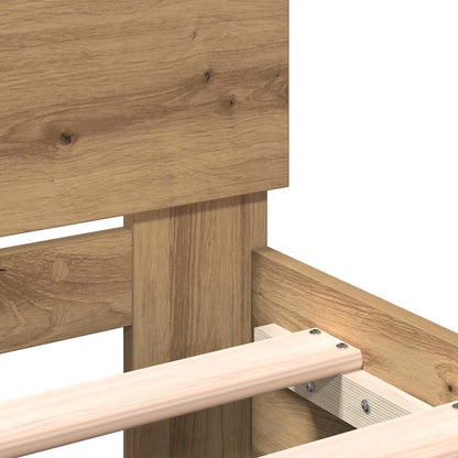 vidaXL Bed Frame Artisan Oak 203 x 185 x 70 cm Engineered Wood