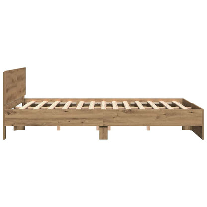 vidaXL Bed Frame Artisan Oak 203 x 185 x 70 cm Engineered Wood