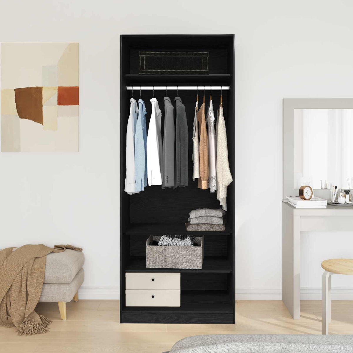 vidaXL Wardrobe Artisan Oak 80 x 50 x 200 cm Engineered Wood