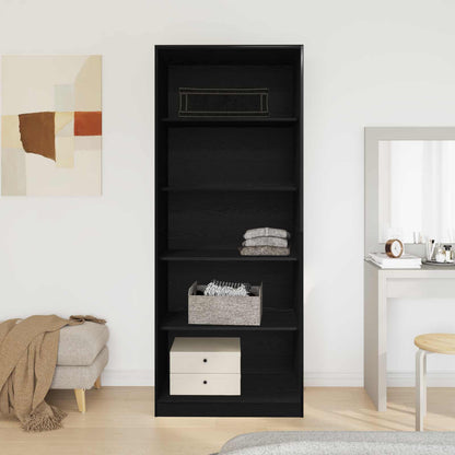 vidaXL Wardrobe Black Oak 80 x 50 x 200 cm Engineered Wood