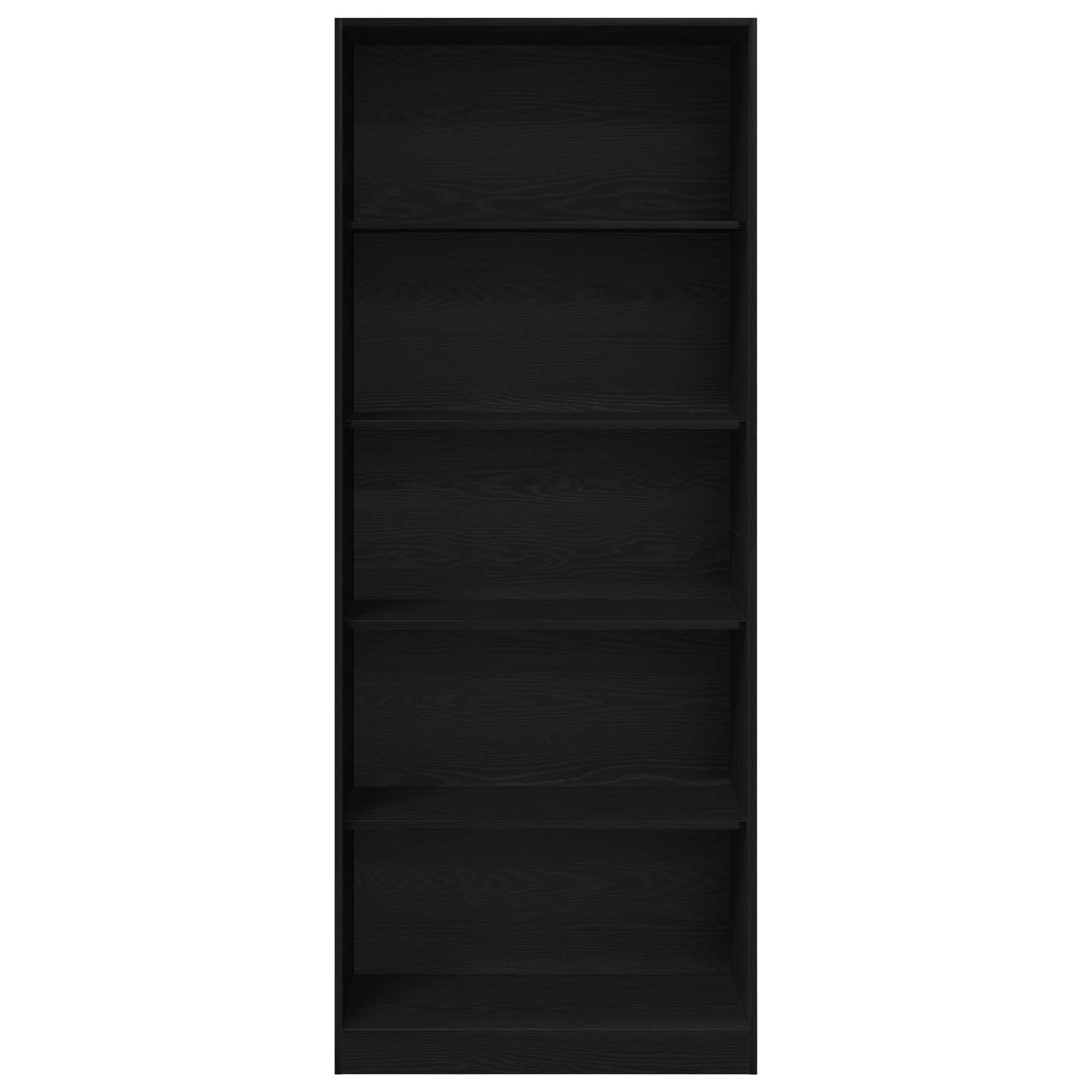 vidaXL Wardrobe with Shelf Black Oak 80 x 50 x 200 cm Engineered Wood