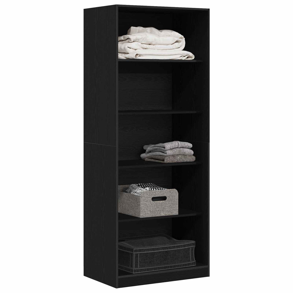 vidaXL Wardrobe Black Oak 80 x 50 x 200 cm Engineered Wood