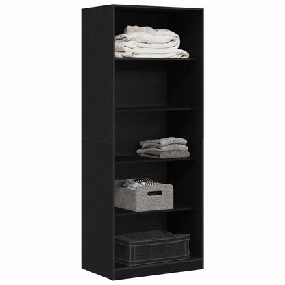 vidaXL Wardrobe Black Oak 80 x 50 x 200 cm Engineered Wood