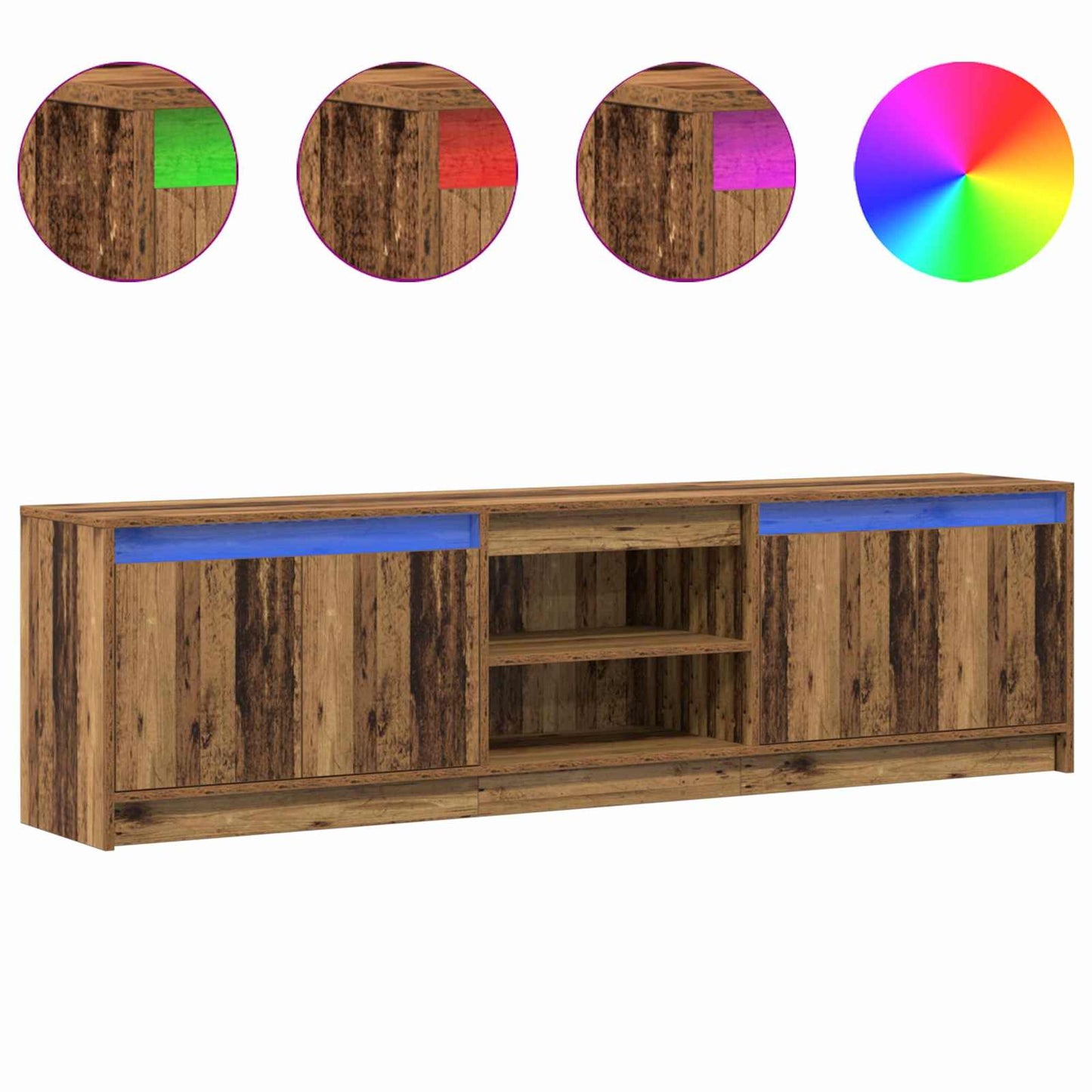 vidaXL TV Units 180 x 34 x 50 cm Brown Engineered wood