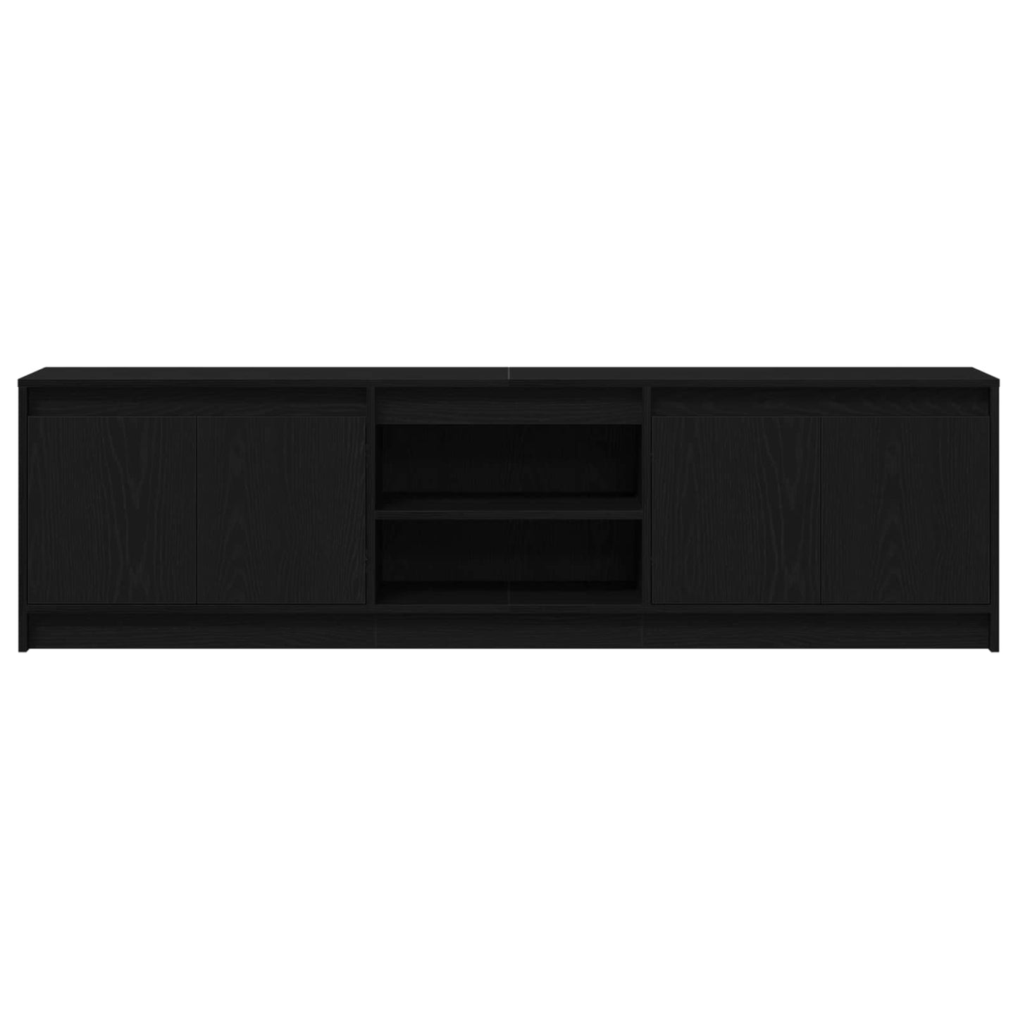 vidaXL TV Units 2 pcs Black 180 x 34 x 50 cm Engineered wood