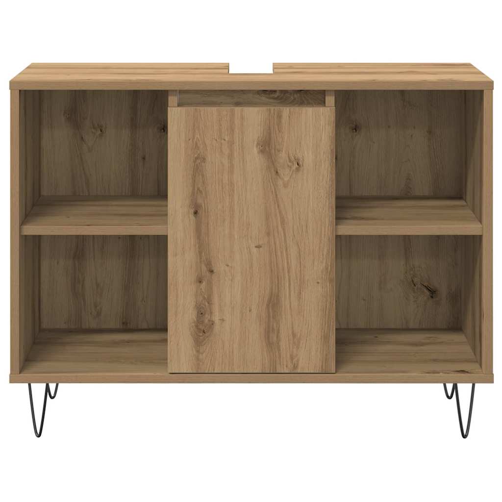 vidaXL Bathroom Furniture Set 3 pcs Artisan Oak Engineered Wood